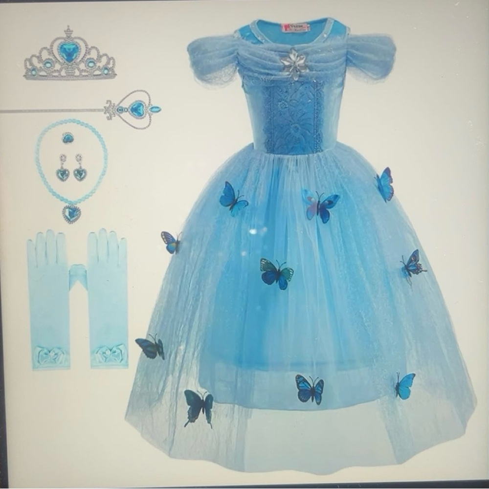 Blue Princess Costume with Accessories